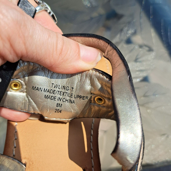 TOMMY HILFIGER THONG SANDALS WOMENS SIZE 8 M SLINGBACK FLATS MODERN Y2K CLASSY - Picture 5 of 7